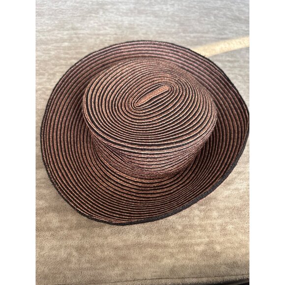Eric Javits Boho Packable Women\'s Black Striped Summer Hat main image 7